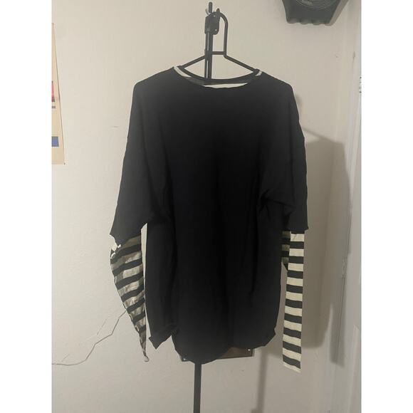 Kid Laroi x Rose in Good Faith Striped Long Sleeve Shirt Size Medium - Picture 2 of 7